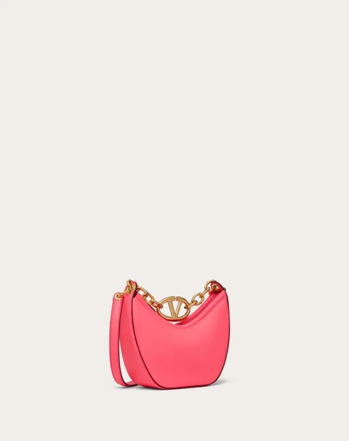 Valentino Shoulder Bags Woman Vlogo Moon Mini Hobo Bag In Nappa Leather With Chain For Woman In Ivory Ivory Valentino Shoulder Bags Woman Vlogo Moon Mini Hobo Bag In Nappa Leather With Chain For Woman In Ivory Ivory