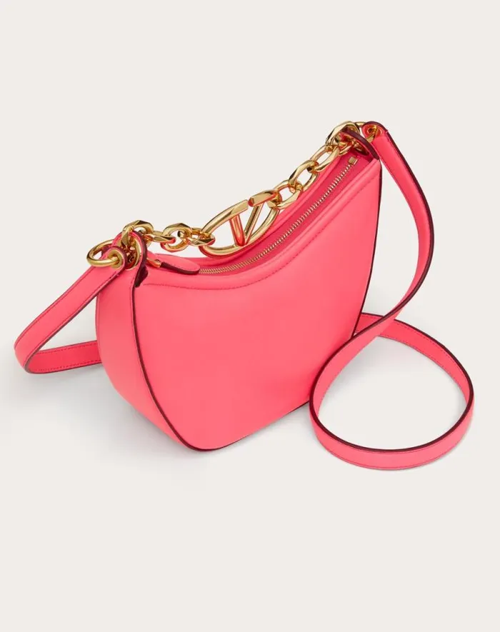 Valentino Shoulder Bags Woman Vlogo Moon Mini Hobo Bag In Nappa Leather With Chain For Woman In Ivory Ivory Valentino Shoulder Bags Woman Vlogo Moon Mini Hobo Bag In Nappa Leather With Chain For Woman In Ivory Ivory