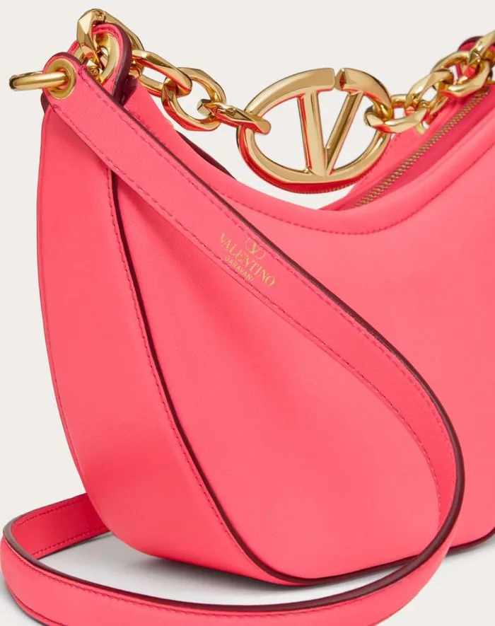 Valentino Shoulder Bags Woman Vlogo Moon Mini Hobo Bag In Nappa Leather With Chain For Woman In Ivory Ivory Valentino Shoulder Bags Woman Vlogo Moon Mini Hobo Bag In Nappa Leather With Chain For Woman In Ivory Ivory