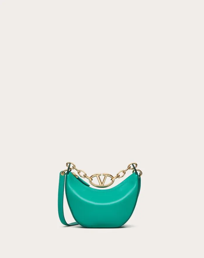 Valentino Shoulder Bags Woman Vlogo Moon Mini Hobo Bag In Nappa Leather With Chain For Woman In Ivory Ivory Valentino Shoulder Bags Woman Vlogo Moon Mini Hobo Bag In Nappa Leather With Chain For Woman In Ivory Ivory