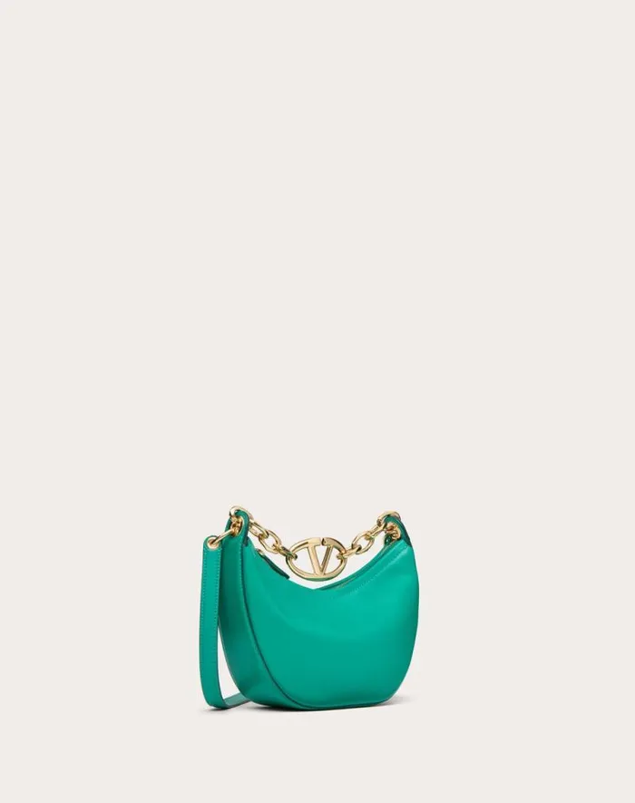 Valentino Shoulder Bags Woman Vlogo Moon Mini Hobo Bag In Nappa Leather With Chain For Woman In Ivory Ivory Valentino Shoulder Bags Woman Vlogo Moon Mini Hobo Bag In Nappa Leather With Chain For Woman In Ivory Ivory