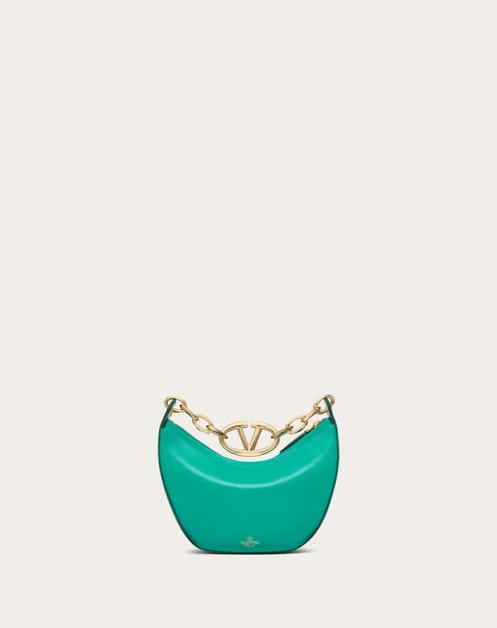 Valentino Shoulder Bags Woman Vlogo Moon Mini Hobo Bag In Nappa Leather With Chain For Woman In Ivory Ivory Valentino Shoulder Bags Woman Vlogo Moon Mini Hobo Bag In Nappa Leather With Chain For Woman In Ivory Ivory