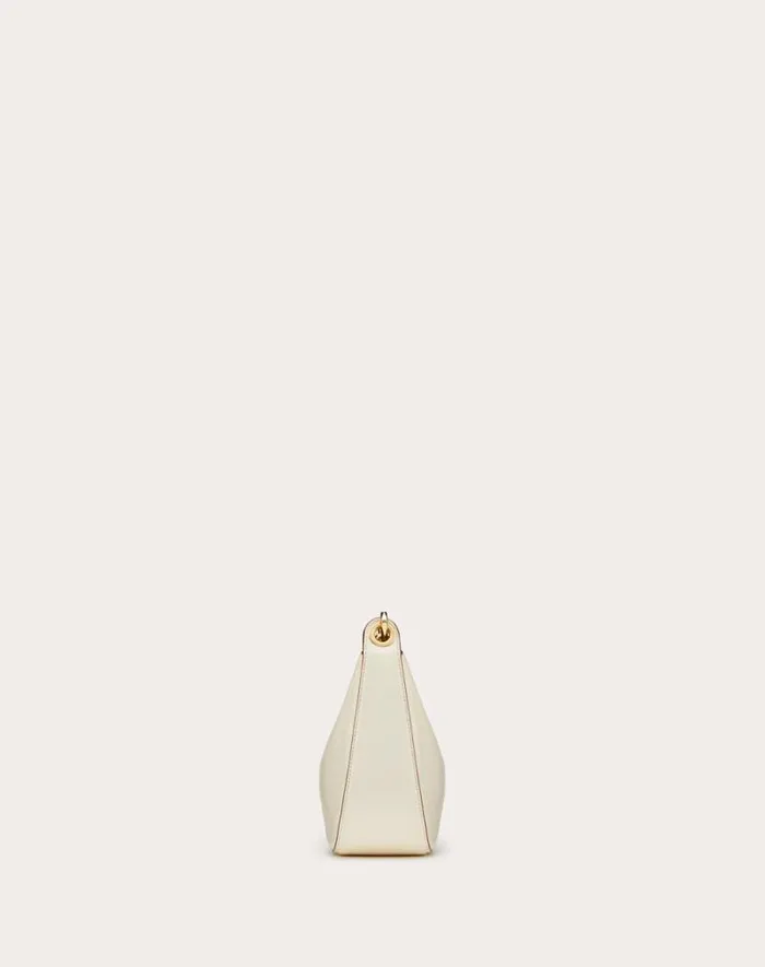 Valentino Shoulder Bags Woman Vlogo Moon Mini Hobo Bag In Nappa Leather With Chain For Woman In Ivory Ivory Valentino Shoulder Bags Woman Vlogo Moon Mini Hobo Bag In Nappa Leather With Chain For Woman In Ivory Ivory
