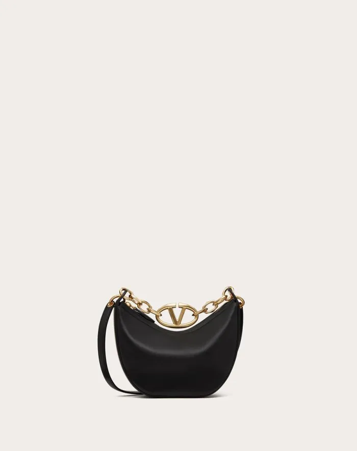 Valentino Shoulder Bags Woman Vlogo Moon Mini Hobo Bag In Nappa Leather With Chain For Woman In Ivory Ivory Valentino Shoulder Bags Woman Vlogo Moon Mini Hobo Bag In Nappa Leather With Chain For Woman In Ivory Ivory