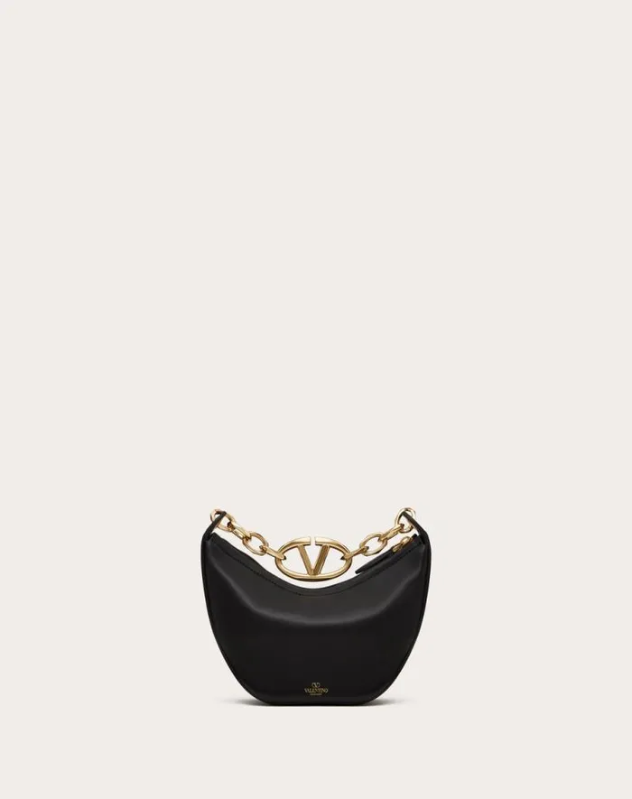 Valentino Shoulder Bags Woman Vlogo Moon Mini Hobo Bag In Nappa Leather With Chain For Woman In Ivory Ivory Valentino Shoulder Bags Woman Vlogo Moon Mini Hobo Bag In Nappa Leather With Chain For Woman In Ivory Ivory