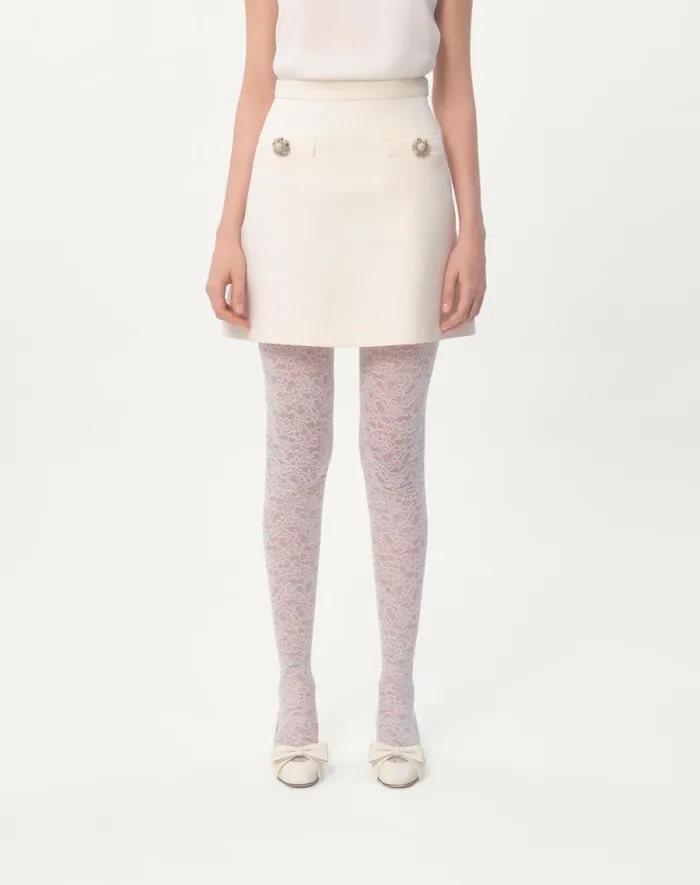 Valentino Skirts Woman Crepe Couture Skirt For Woman In Ivory Ivory Valentino Skirts Woman Crepe Couture Skirt For Woman In Ivory Ivory