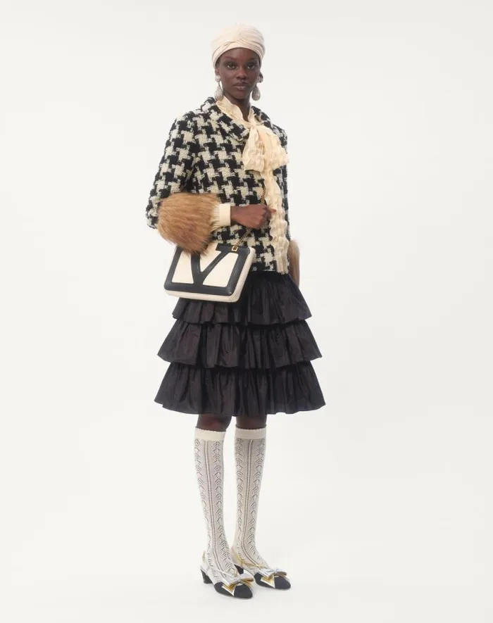 Valentino Skirts Woman Ruffled Taffeta Skirt For Woman In Amethyst Amethyst Valentino Skirts Woman Ruffled Taffeta Skirt For Woman In Amethyst Amethyst
