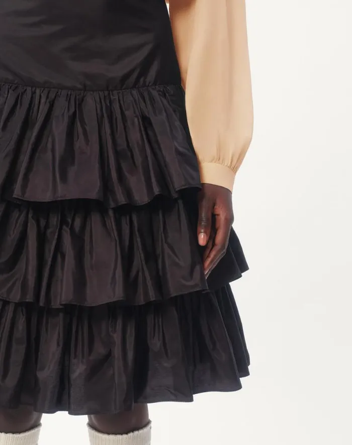Valentino Skirts Woman Ruffled Taffeta Skirt For Woman In Amethyst Amethyst Valentino Skirts Woman Ruffled Taffeta Skirt For Woman In Amethyst Amethyst
