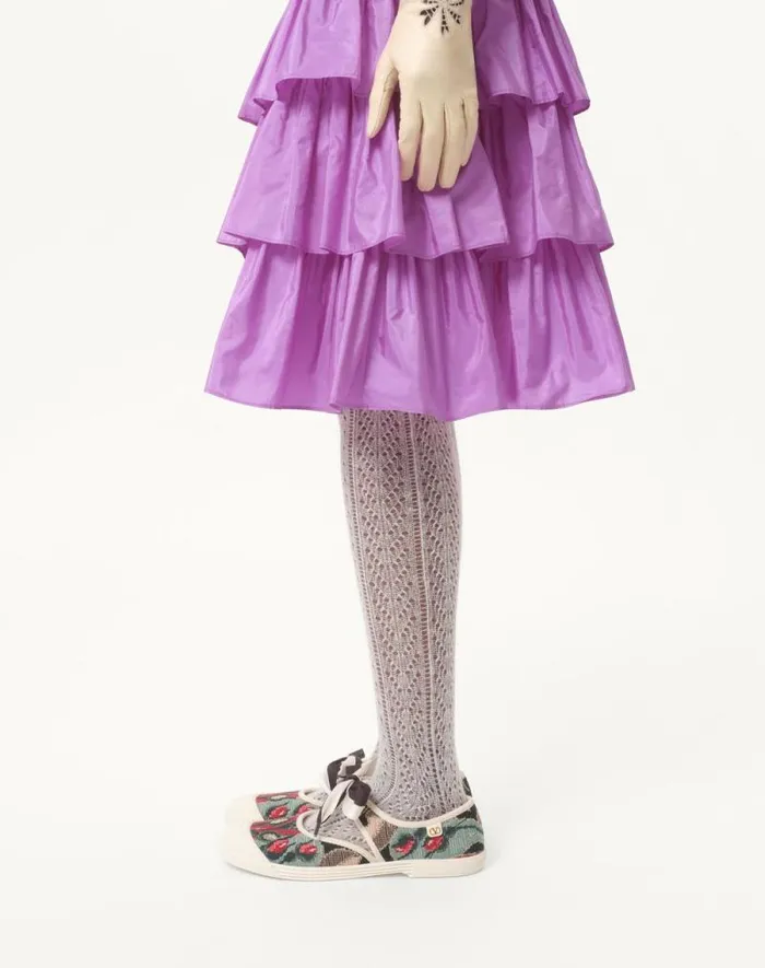 Valentino Skirts Woman Ruffled Taffeta Skirt For Woman In Amethyst Amethyst Valentino Skirts Woman Ruffled Taffeta Skirt For Woman In Amethyst Amethyst