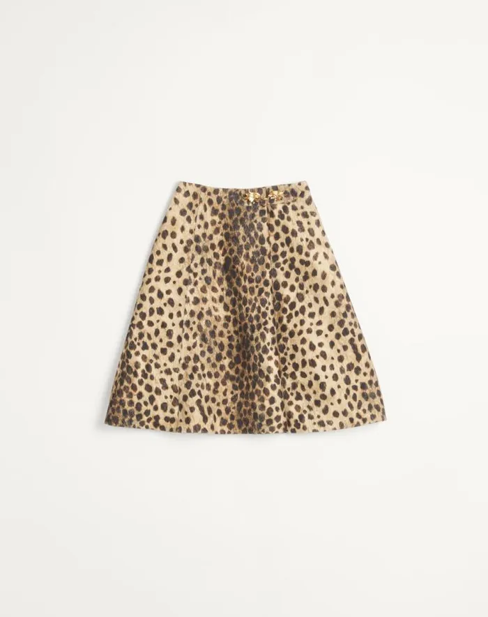 Valentino Skirts Woman Wool Cloth Skirt In Jaguar Spots Print For Woman In Animal Print Animal Print Valentino Skirts Woman Wool Cloth Skirt In Jaguar Spots Print For Woman In Animal Print Animal Print