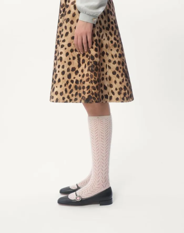 Valentino Skirts Woman Wool Cloth Skirt In Jaguar Spots Print For Woman In Animal Print Animal Print Valentino Skirts Woman Wool Cloth Skirt In Jaguar Spots Print For Woman In Animal Print Animal Print