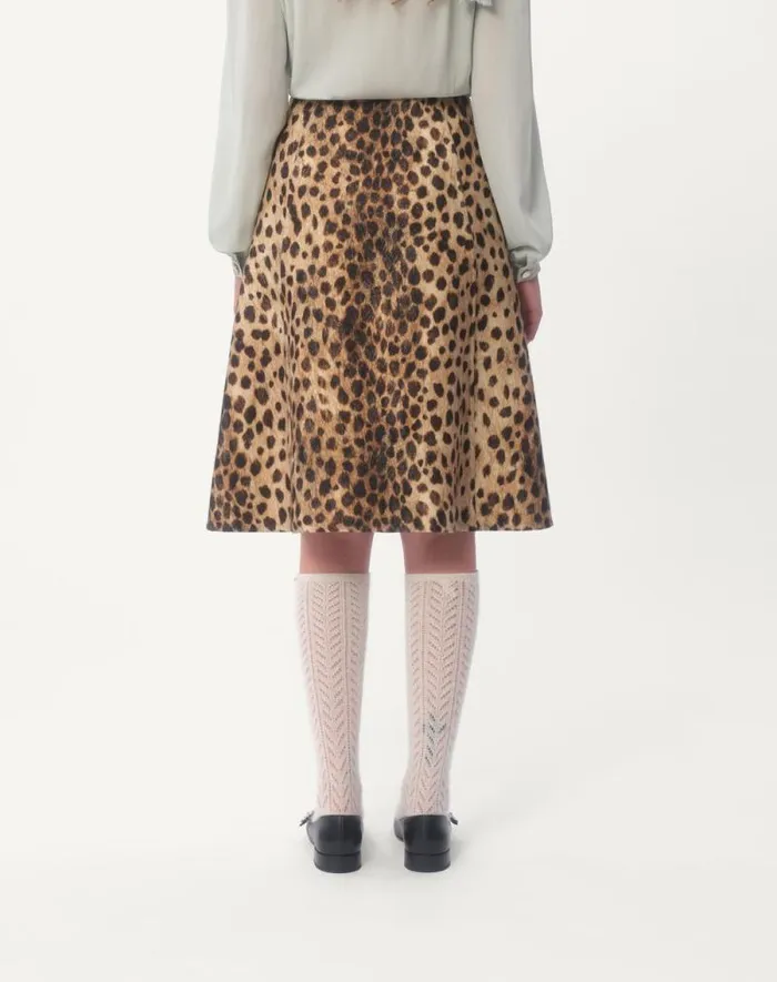 Valentino Skirts Woman Wool Cloth Skirt In Jaguar Spots Print For Woman In Animal Print Animal Print Valentino Skirts Woman Wool Cloth Skirt In Jaguar Spots Print For Woman In Animal Print Animal Print
