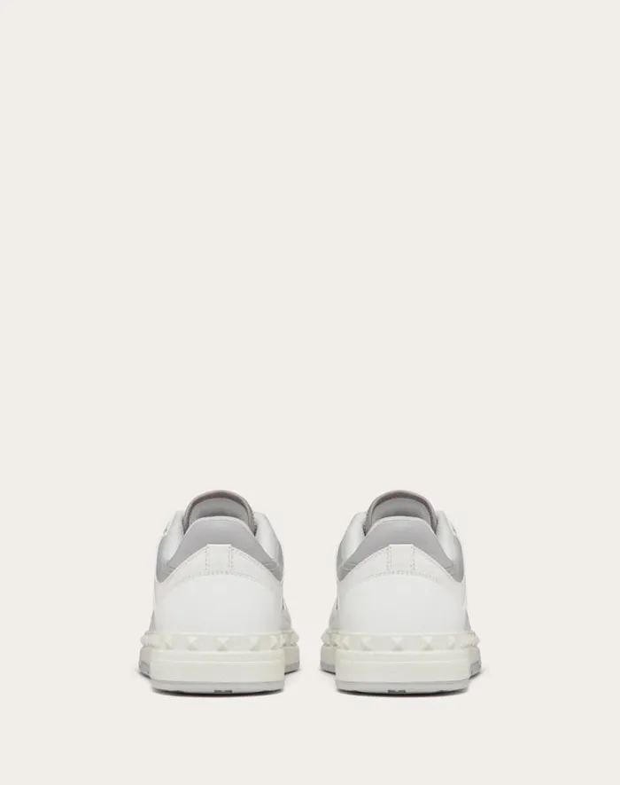 Valentino Sneakers Man Freedots Lowtop Sneaker In Calfskin For Man In White White Valentino Sneakers Man Freedots Lowtop Sneaker In Calfskin For Man In White White