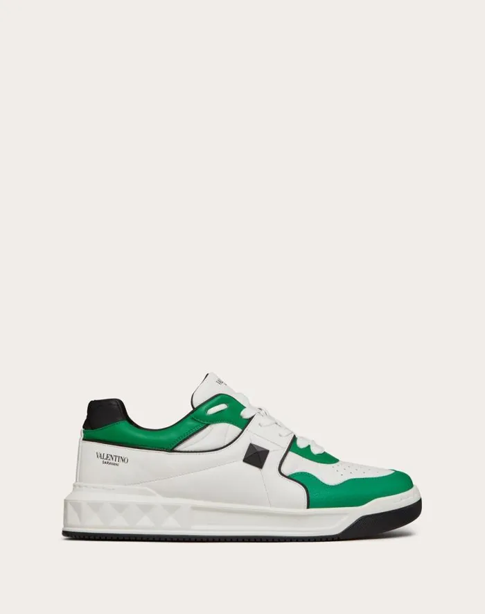 Valentino Sneakers Man One Stud Lowtop Nappa Sneaker For Man In White White Valentino Sneakers Man One Stud Lowtop Nappa Sneaker For Man In White White
