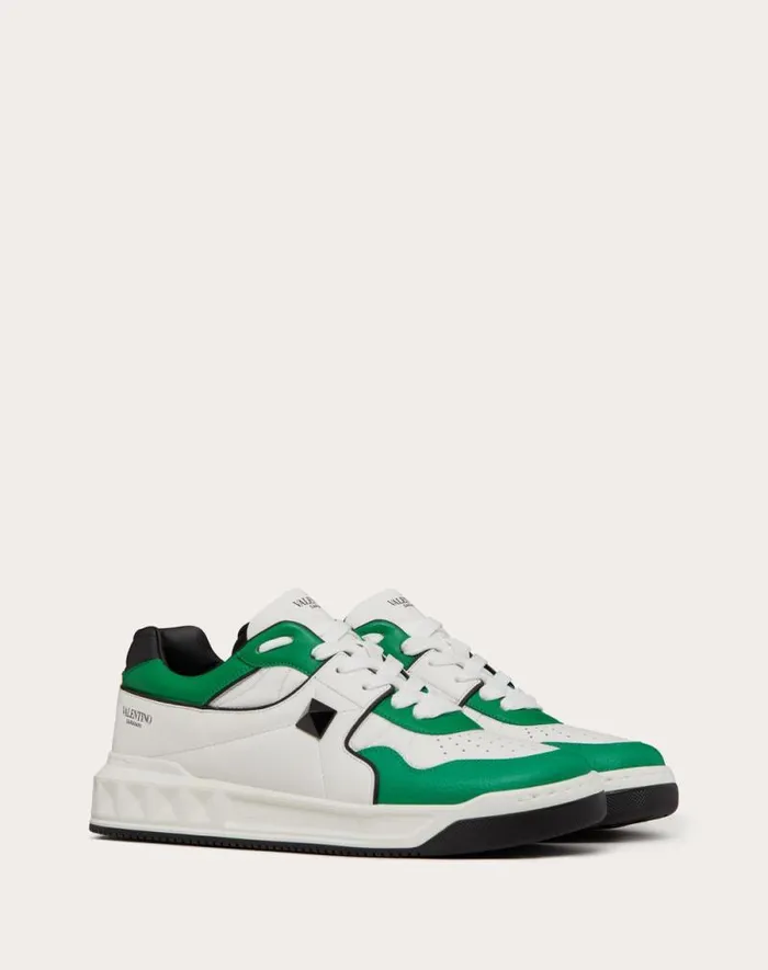 Valentino Sneakers Man One Stud Lowtop Nappa Sneaker For Man In White White Valentino Sneakers Man One Stud Lowtop Nappa Sneaker For Man In White White