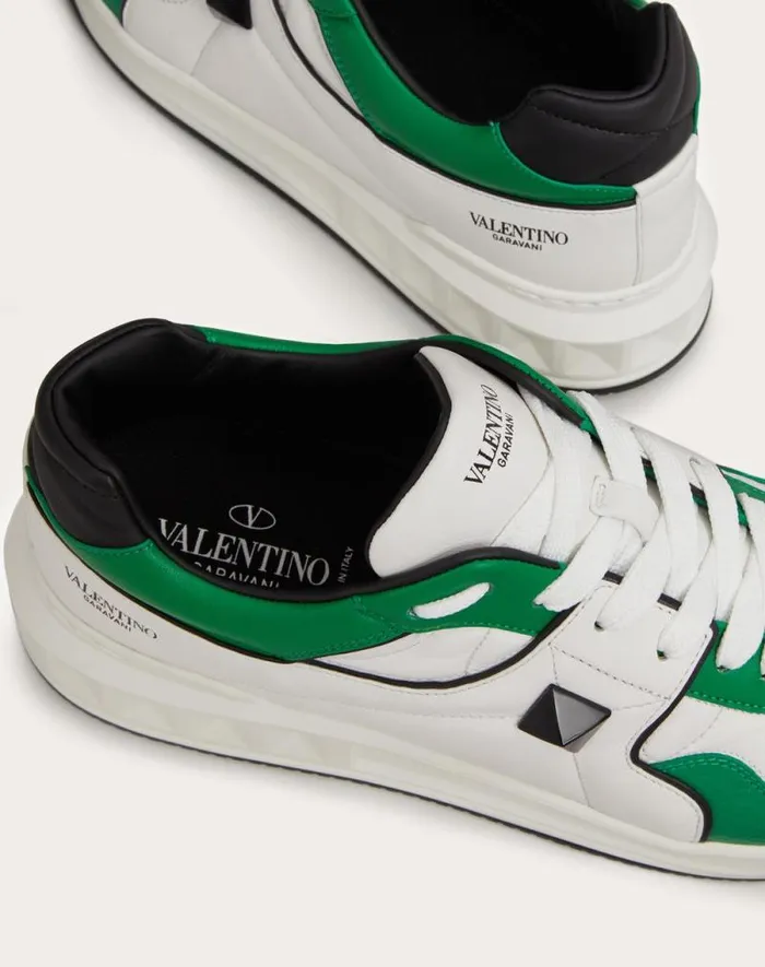 Valentino Sneakers Man One Stud Lowtop Nappa Sneaker For Man In White White Valentino Sneakers Man One Stud Lowtop Nappa Sneaker For Man In White White
