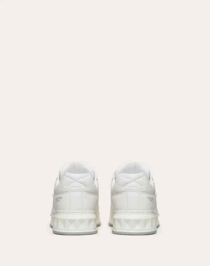 Valentino Sneakers Man One Stud Lowtop Nappa Sneaker For Man In White White Valentino Sneakers Man One Stud Lowtop Nappa Sneaker For Man In White White