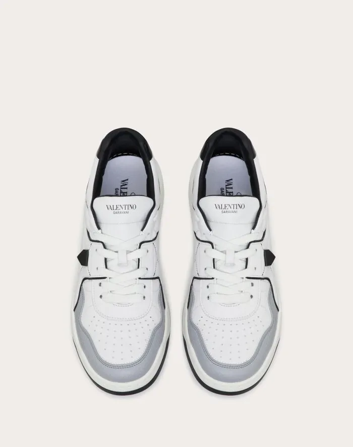 Valentino Sneakers Man One Stud Lowtop Nappa Sneaker For Man In White White Valentino Sneakers Man One Stud Lowtop Nappa Sneaker For Man In White White