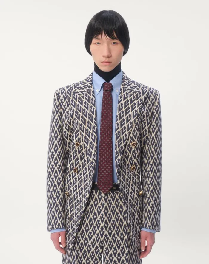 Valentino Soft Accessories Man Valentie Microcheck Silk Tie For Man In Beigeblackwhitepink Beigeblackwhitepink Valentino Soft Accessories Man Valentie Microcheck Silk Tie For Man In Beigeblackwhitepink Beigeblackwhitepink