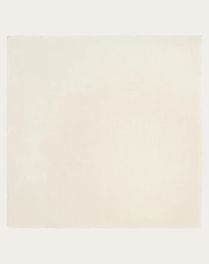 Valentino Soft Accessories Woman Toile Iconographe Wool And Silk Shawl For Woman In Ivory Ivory Valentino Soft Accessories Woman Toile Iconographe Wool And Silk Shawl For Woman In Ivory Ivory