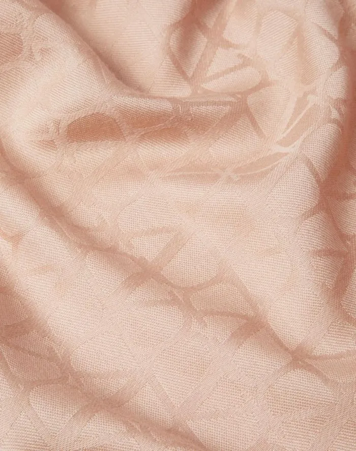 Valentino Soft Accessories Woman Toile Iconographe Wool And Silk Shawl For Woman In Ivory Ivory Valentino Soft Accessories Woman Toile Iconographe Wool And Silk Shawl For Woman In Ivory Ivory