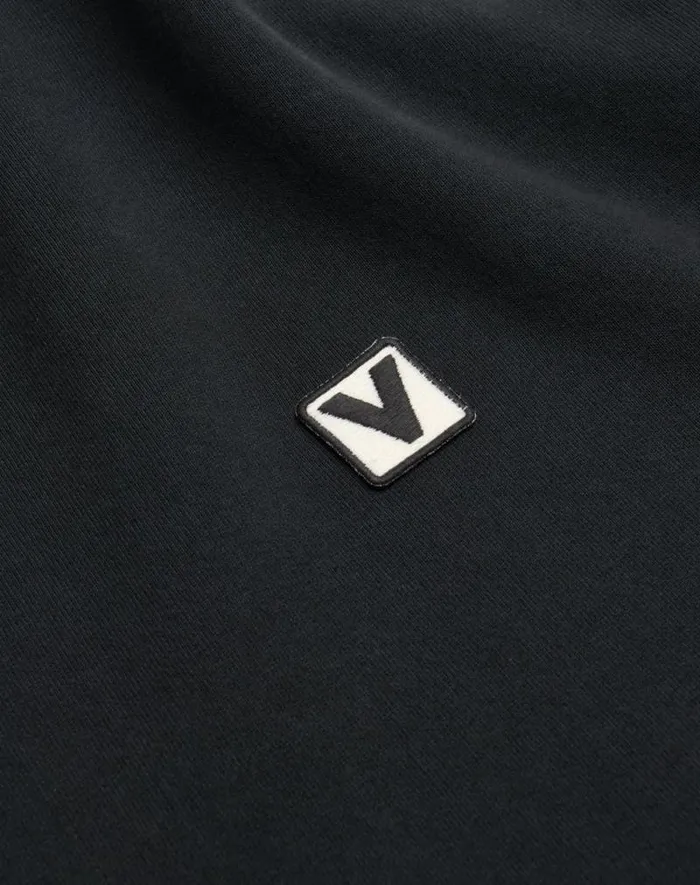 Valentino Tshirts And Sweatshirts Man Cotton Crewneck Sweatshirt With Chez Valentino Patch For Man In Black Black Valentino Tshirts And Sweatshirts Man Cotton Crewneck Sweatshirt With Chez Valentino Patch For Man In Black Black