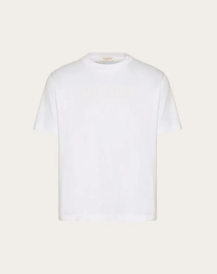 Valentino Tshirts And Sweatshirts Man Valentino Print Cotton Crewneck Tshirt For Man In Navy Navy Valentino Tshirts And Sweatshirts Man Valentino Print Cotton Crewneck Tshirt For Man In Navy Navy