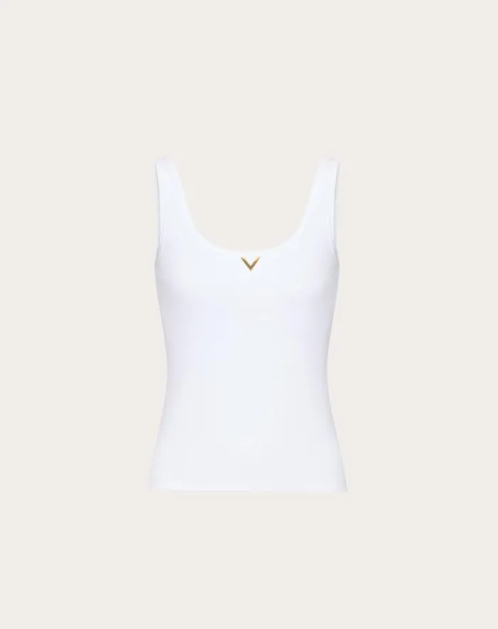 Valentino Tshirts And Sweatshirts Woman Jersey Top For Woman In White White