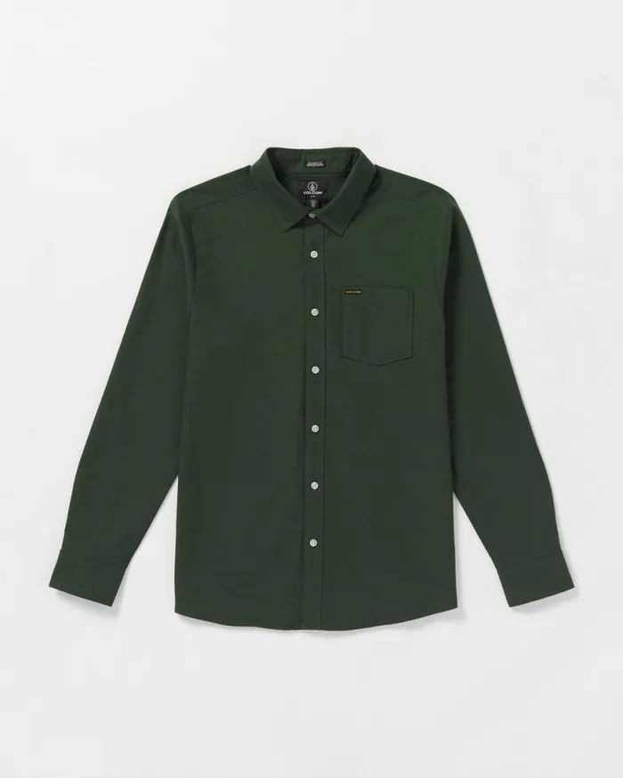 Veeco Oxford Long Sleeve Shirt 8211 Dark Forest Mens Volcom Shirts and Flannels Veeco Oxford Long Sleeve Shirt 8211 Dark Forest Mens Volcom Shirts and Flannels