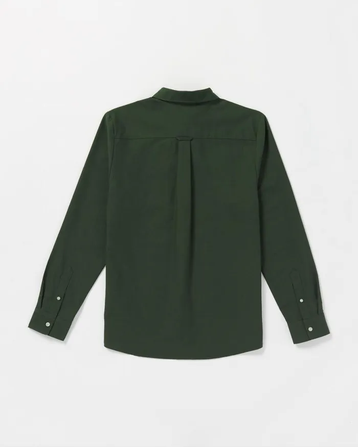 Veeco Oxford Long Sleeve Shirt 8211 Dark Forest Mens Volcom Shirts and Flannels