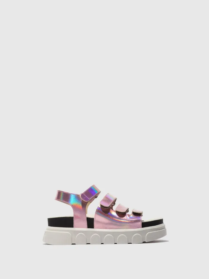 Velcro Sandals CLAD038FLY PINK Women Fly London Sandals