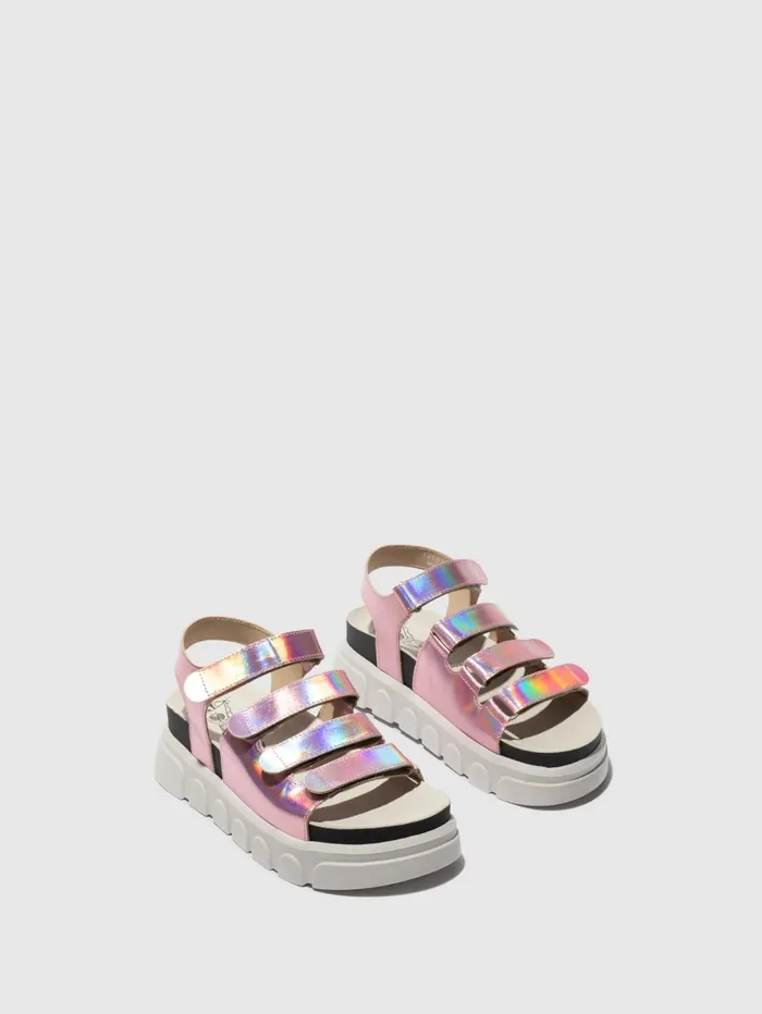 Velcro Sandals CLAD038FLY PINK Women Fly London Sandals