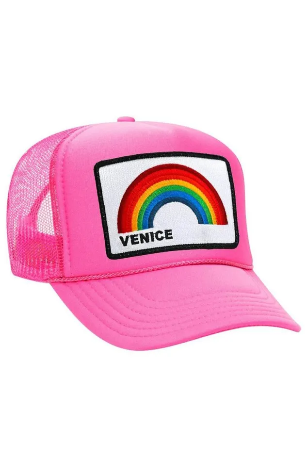 Venice Rainbow Trucker Hat WomenMen Aviator Nation Trucker Hats