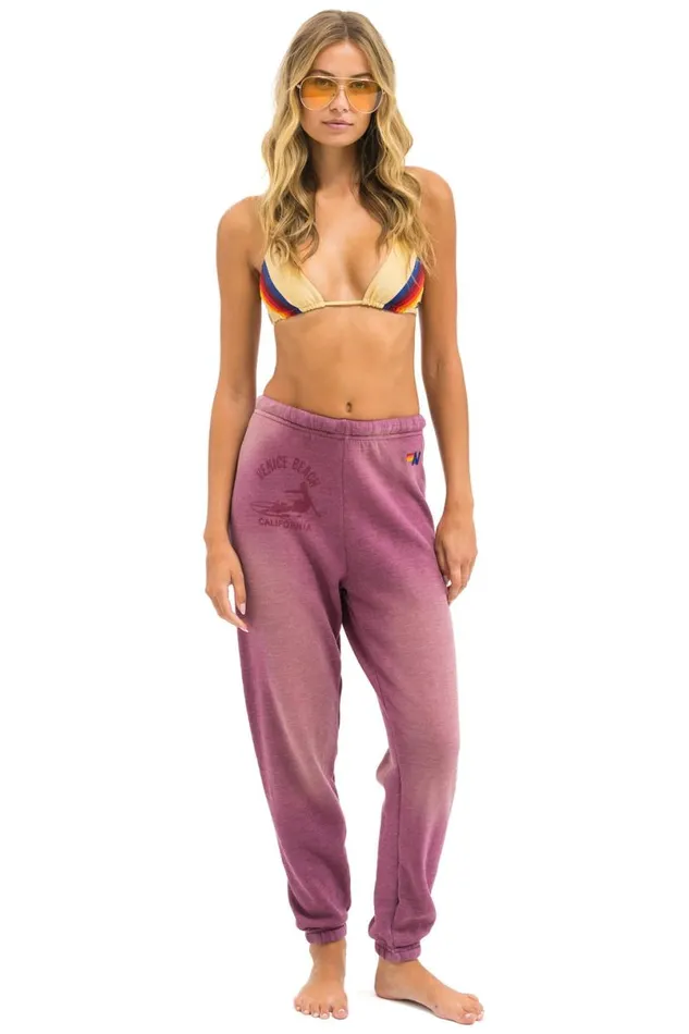 Venice Surfer Sweatpants 8211 Faded Berry Women Aviator Nation Sweatpants