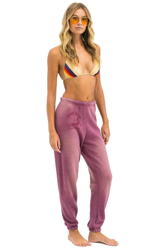 Venice Surfer Sweatpants 8211 Faded Berry Women Aviator Nation Sweatpants