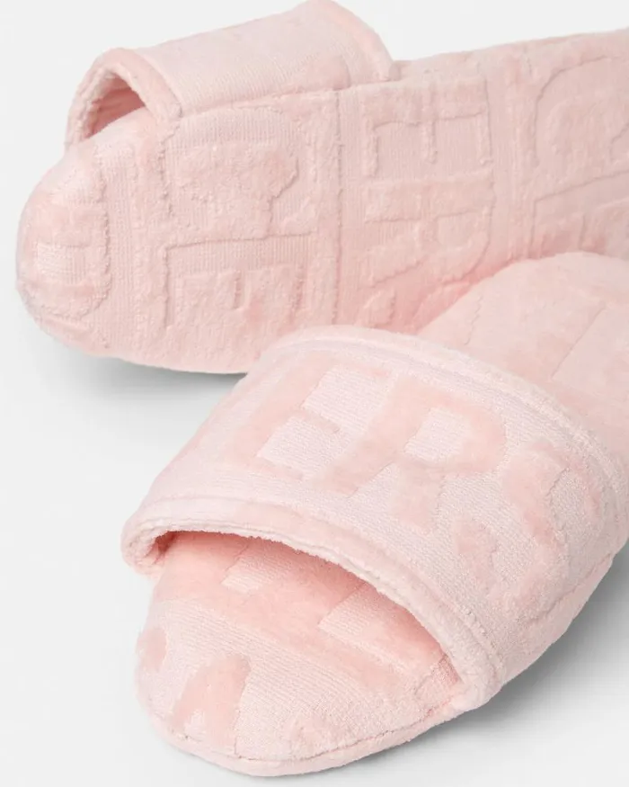 Versace Allover Slippers Pink Home and Lifestyle Versace Slippers