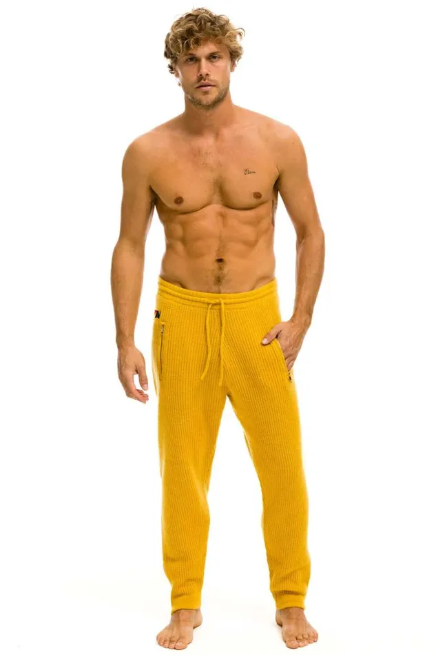 Vintage Cabin Cashmere Sweater Pant Gold Men Aviator Nation Sweatpants