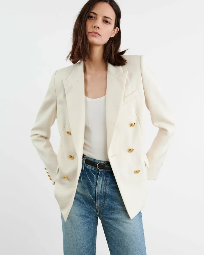 VIRA BLAZER Stone Women Nili Lotan Jackets and Blazers