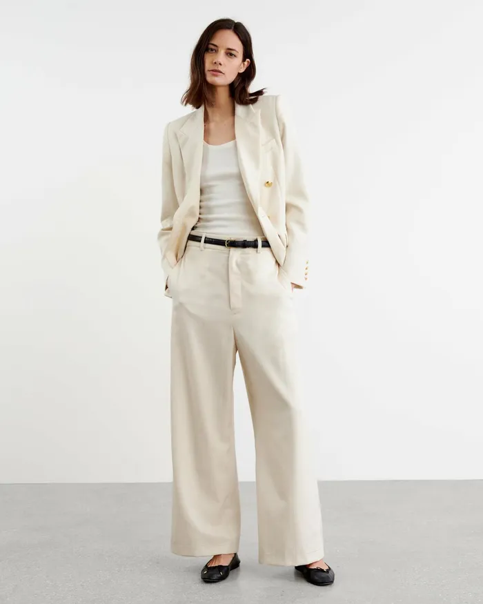 VIRA BLAZER Stone Women Nili Lotan Jackets and Blazers
