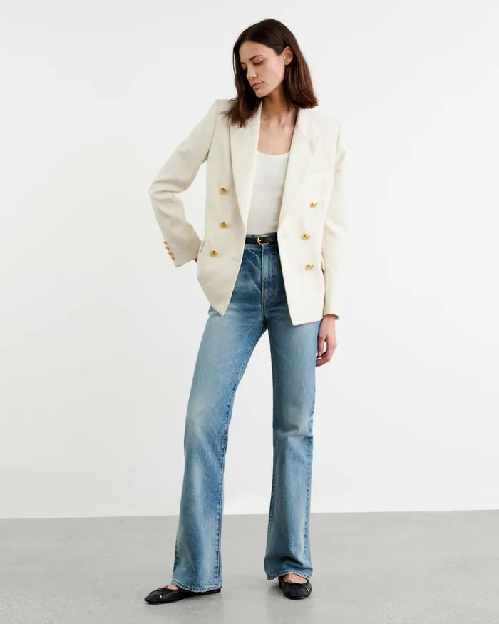 VIRA BLAZER Stone Women Nili Lotan Jackets and Blazers