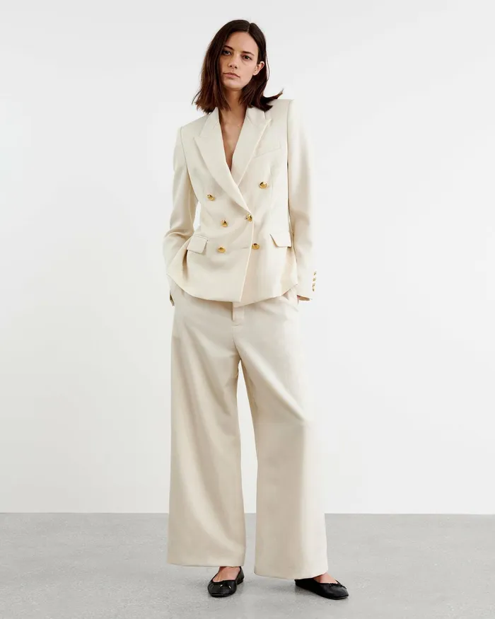 VIRA BLAZER Stone Women Nili Lotan Jackets and Blazers