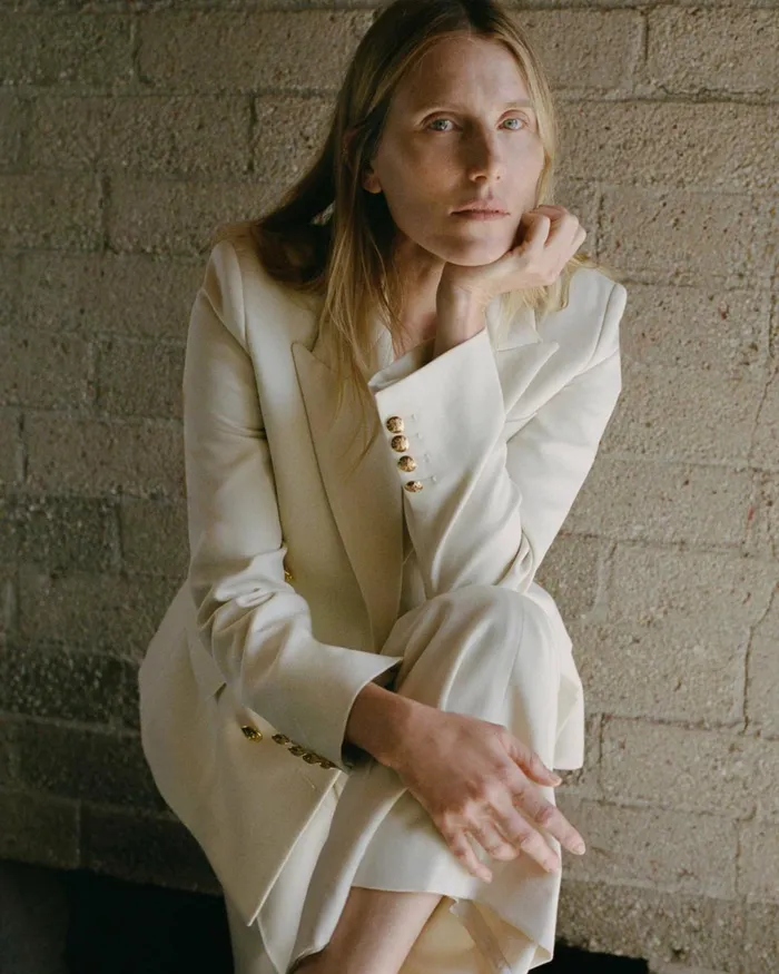 VIRA BLAZER Stone Women Nili Lotan Jackets and Blazers