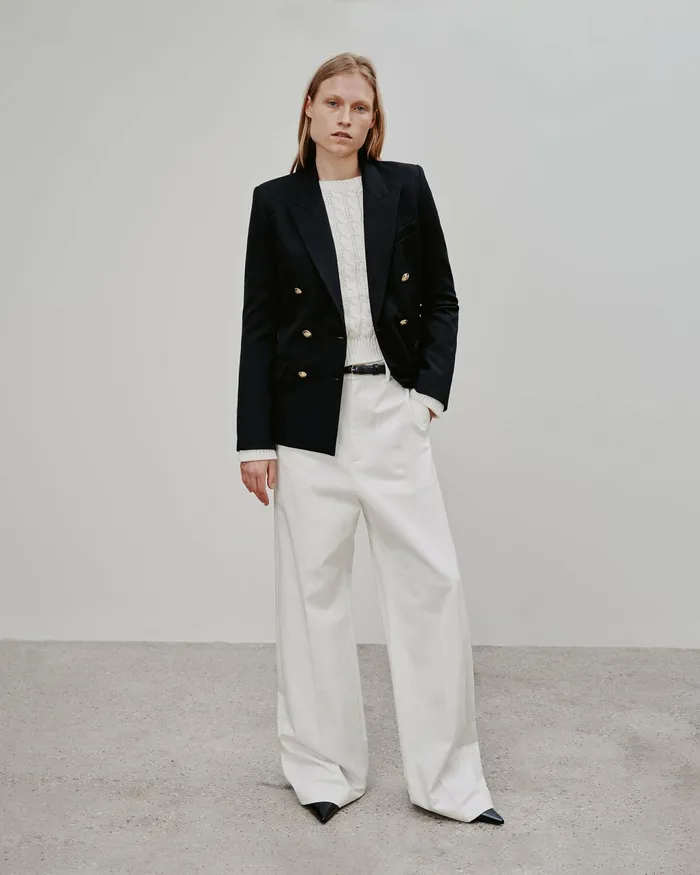 VIRA BLAZER Stone Women Nili Lotan Jackets and Blazers