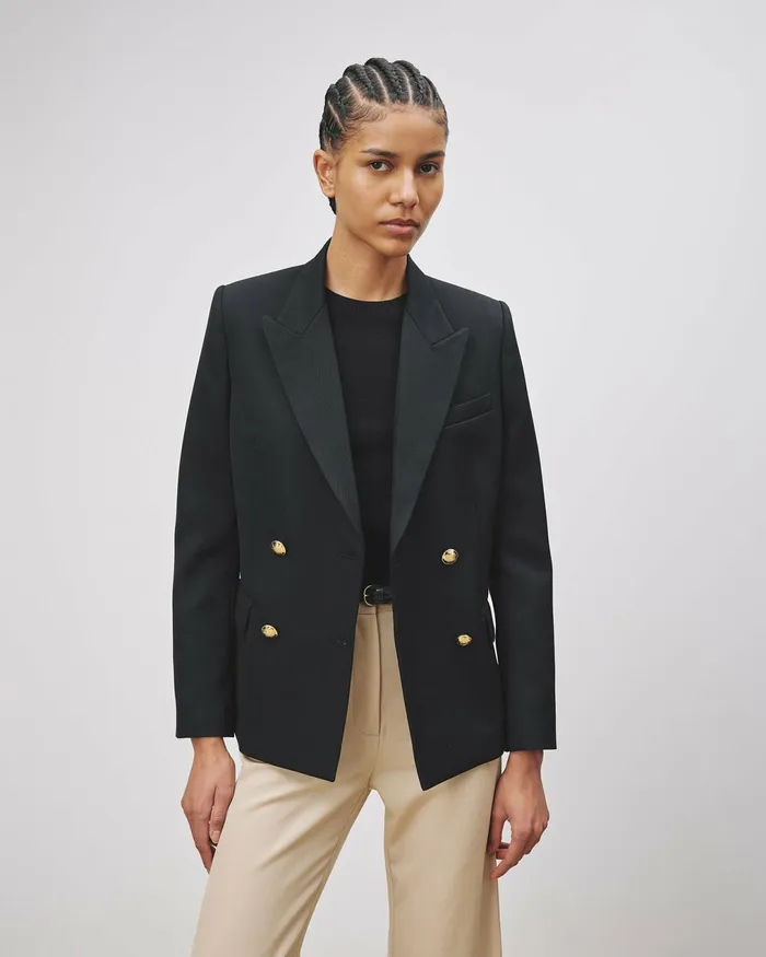 VIRA BLAZER Stone Women Nili Lotan Jackets and Blazers