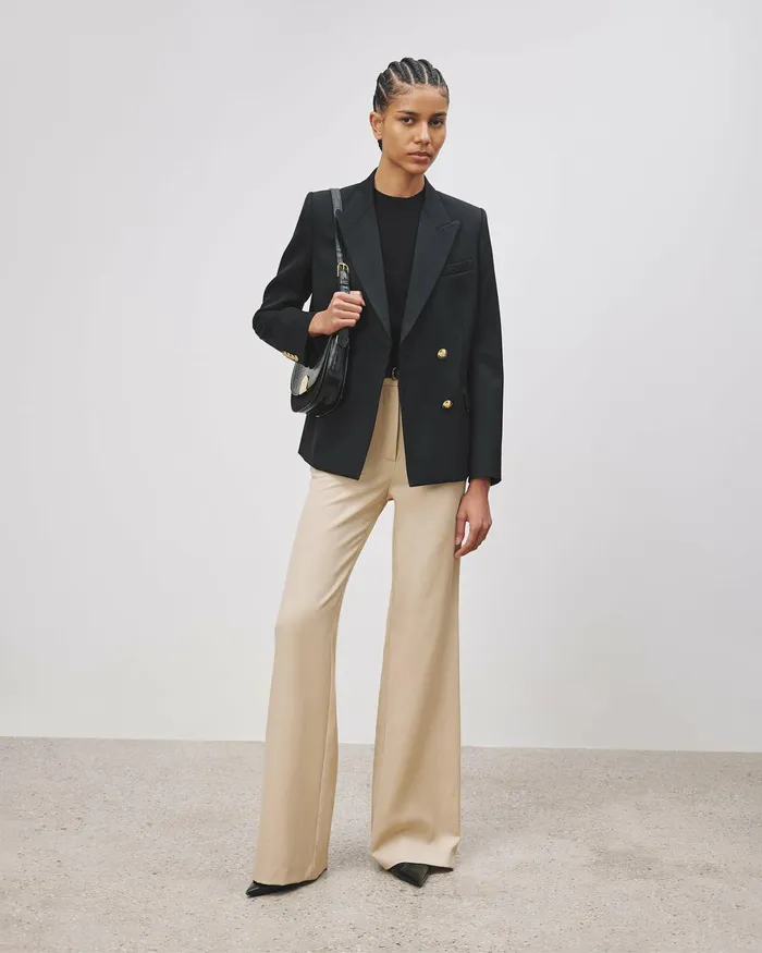 VIRA BLAZER Stone Women Nili Lotan Jackets and Blazers