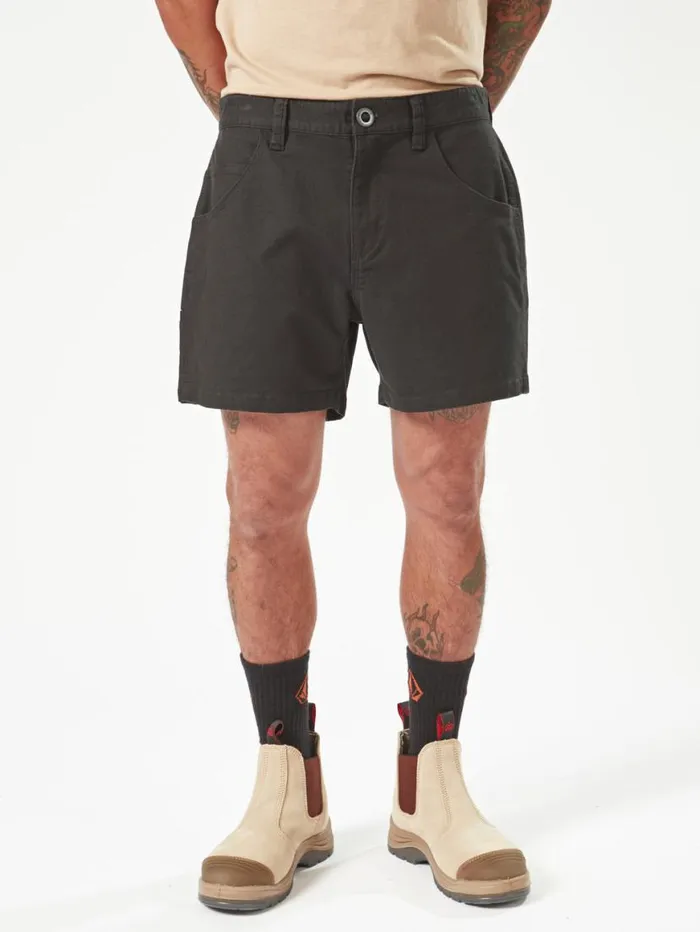 Volcom Workwear Bevel Work Shorts 8211 Black Mens Volcom Shorts