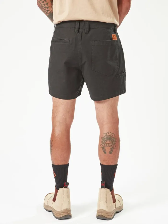 Volcom Workwear Bevel Work Shorts 8211 Black Mens Volcom Shorts