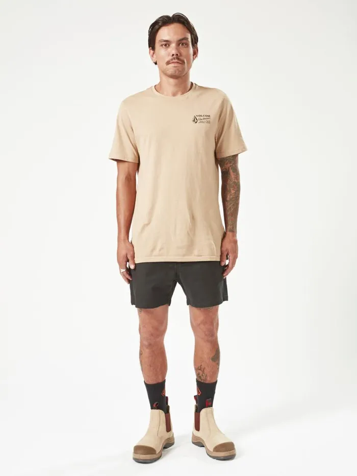 Volcom Workwear Bevel Work Shorts 8211 Black Mens Volcom Shorts