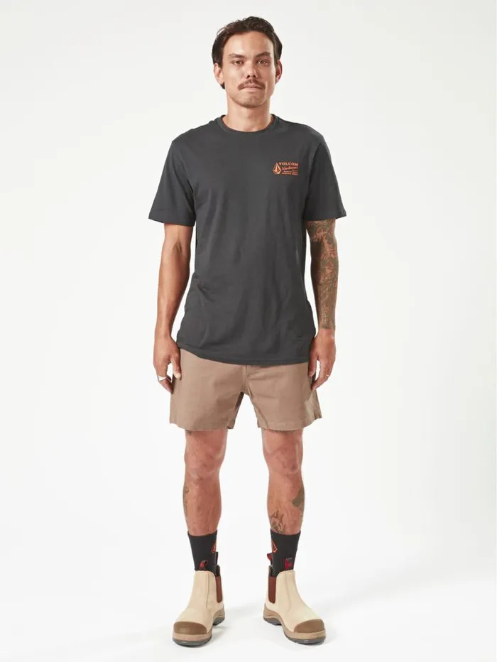 Volcom Workwear Bevel Work Shorts 8211 Brindle Mens Volcom Shorts