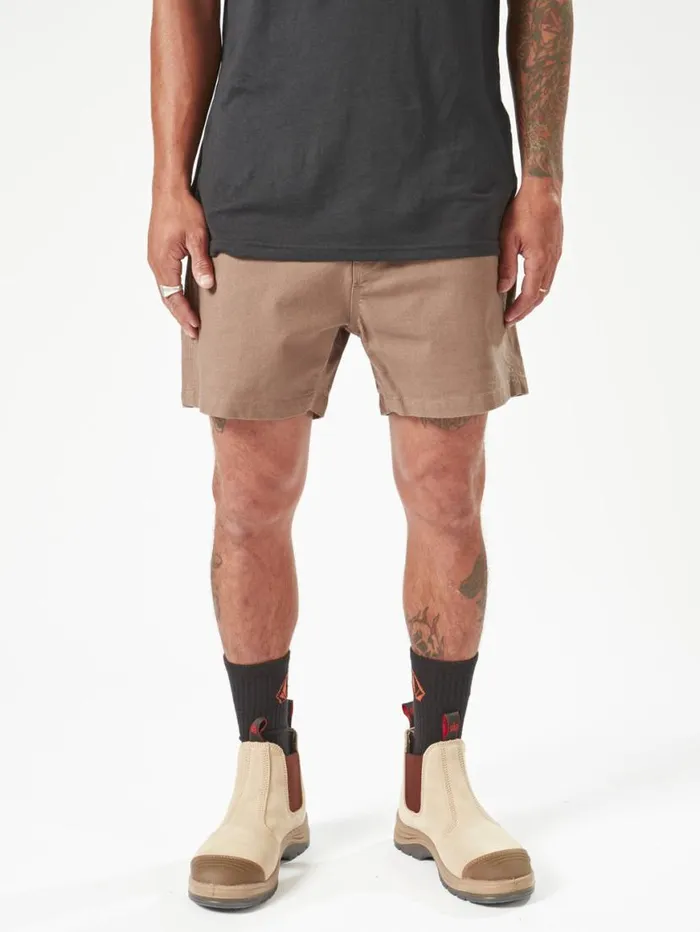 Volcom Workwear Bevel Work Shorts 8211 Brindle Mens Volcom Shorts